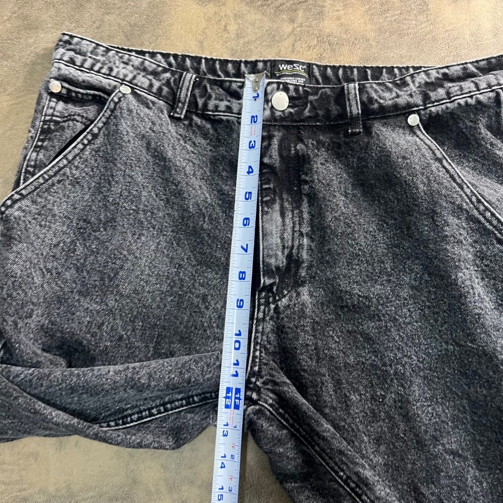 WeSC Carpenter Jeans Mens 36x32 (29" Cutoff) Black Acid Wash Utility Denim - Picture 6 of 10